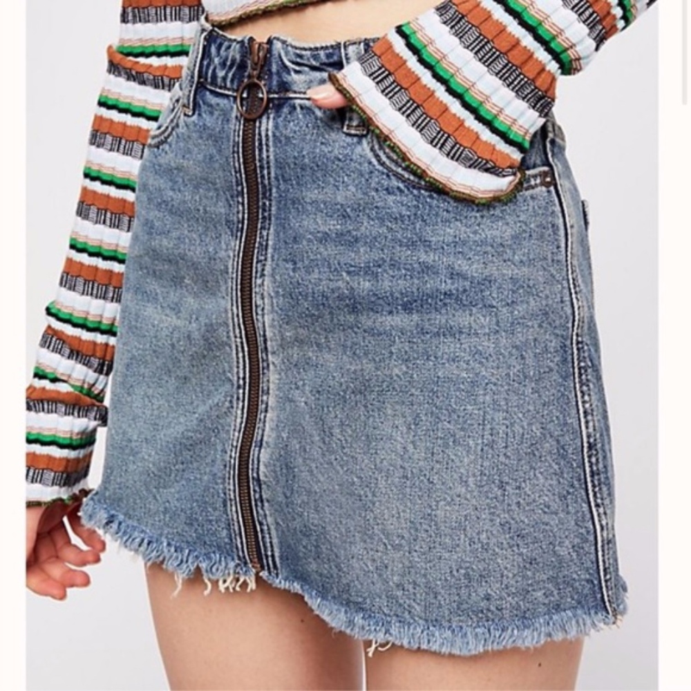 We The Free Front Zip Mini Skirt